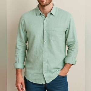 Tommy Bahama Men's Button-Up Shirt - Light Green - XL